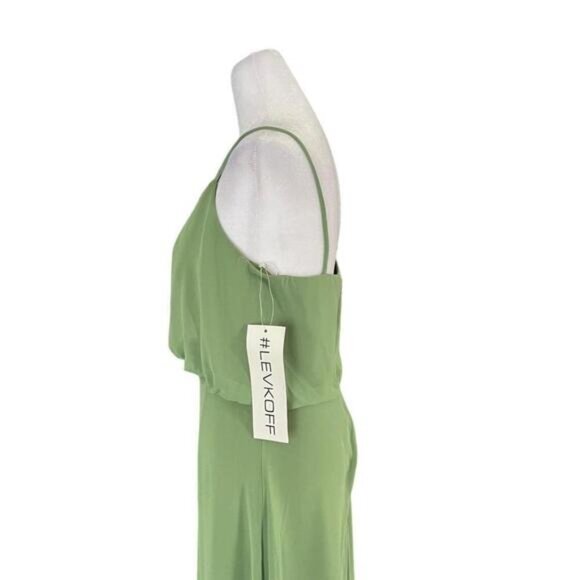 Levkoff Green Chiffon Maxi Dress Style 7058 Size 4 NWT - Picture 5 of 8